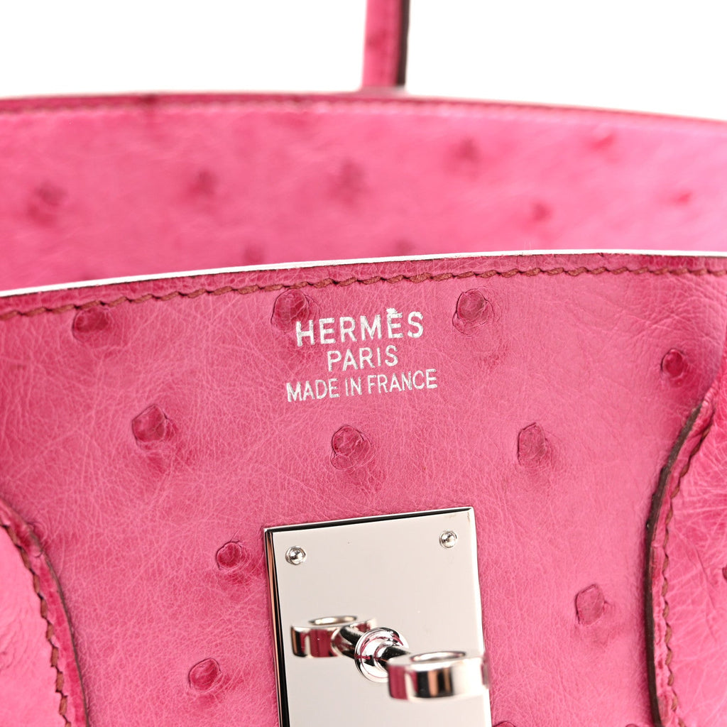 Ostrich Birkin 35 Fuchsia