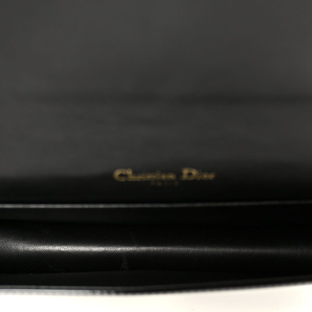 Patent Cannage Lady Dior Convertible Clutch Black