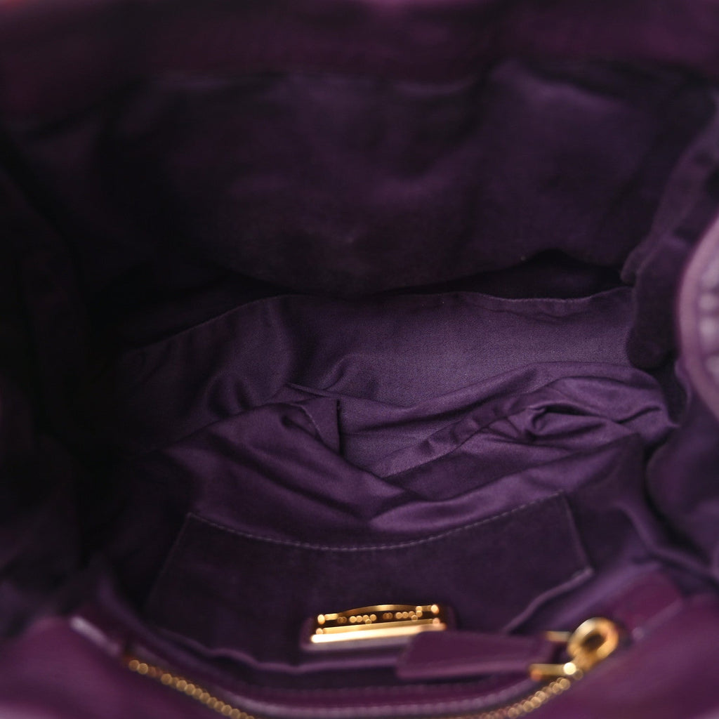 Nappa Matelasse Lux Coffer Bag Purple