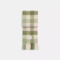 Coach Outlet Oversized Plaid Muffler With Rubber Patch