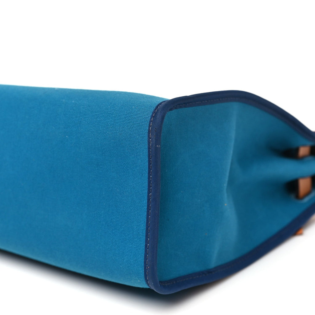 Toile Officier Vache Hunter Herbag Zip PM 31 Bleu Izmir Fauve