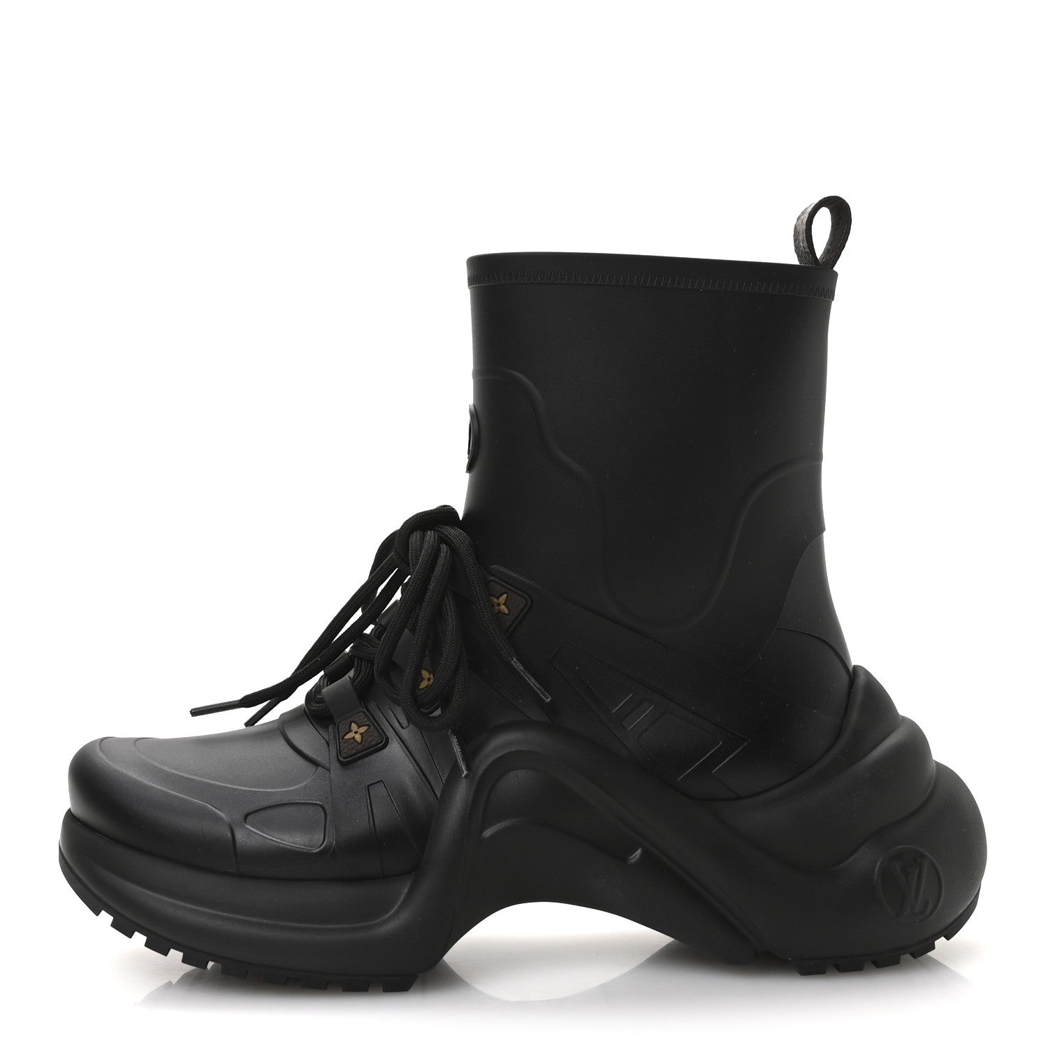 Mat Rubber Monogram LV Archlight Sneaker Boots 38 Black