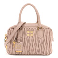 Nappa Matelasse Arcadie Top Handle Bag Cameo Powder Pink