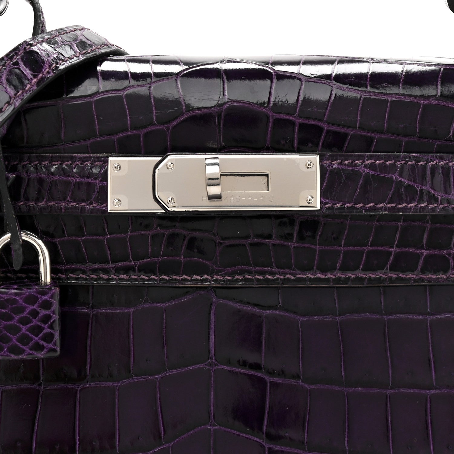 Shiny Niloticus Crocodile Kelly Sellier 28 Amethyst