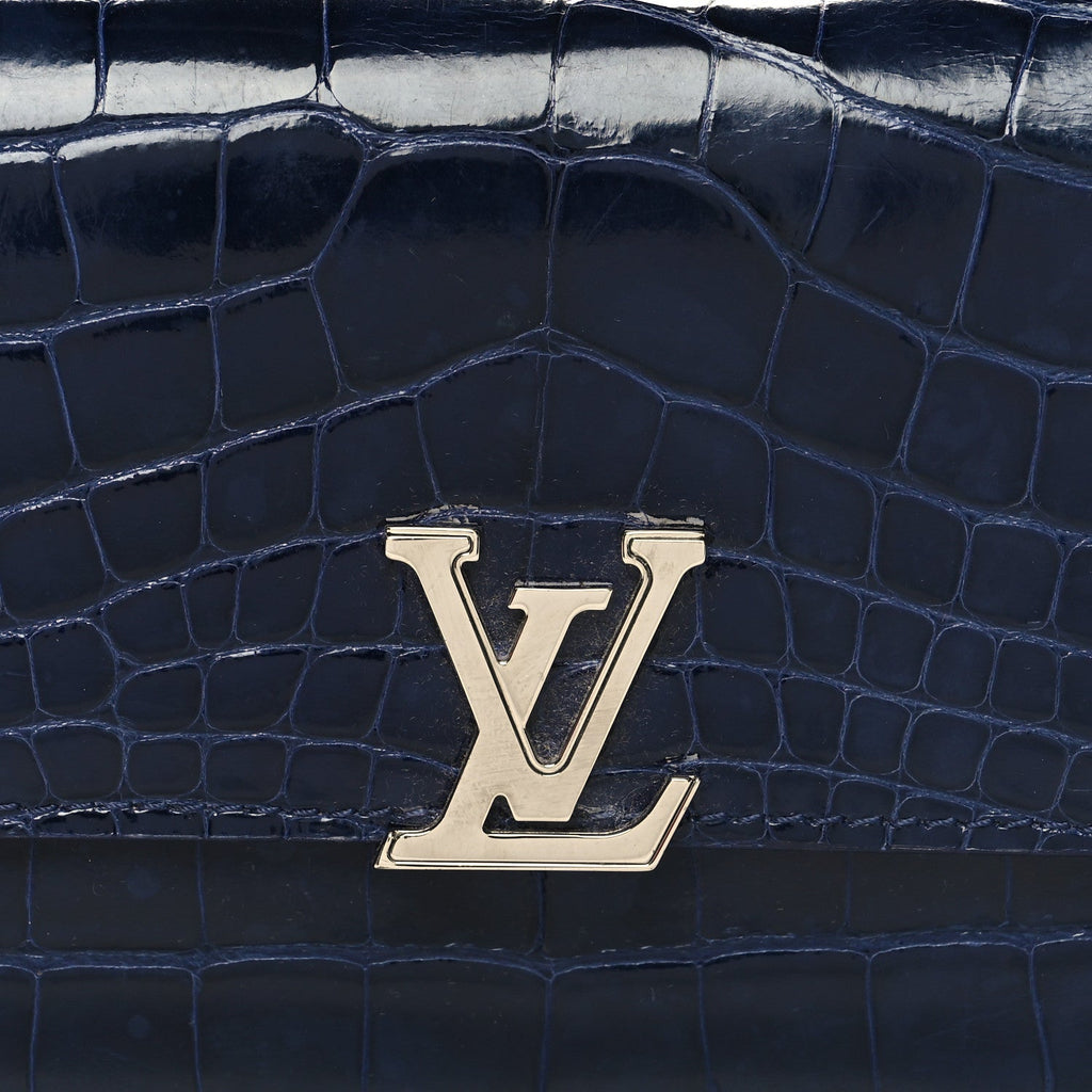 Crocodile Capucines Compact Wallet Saphir