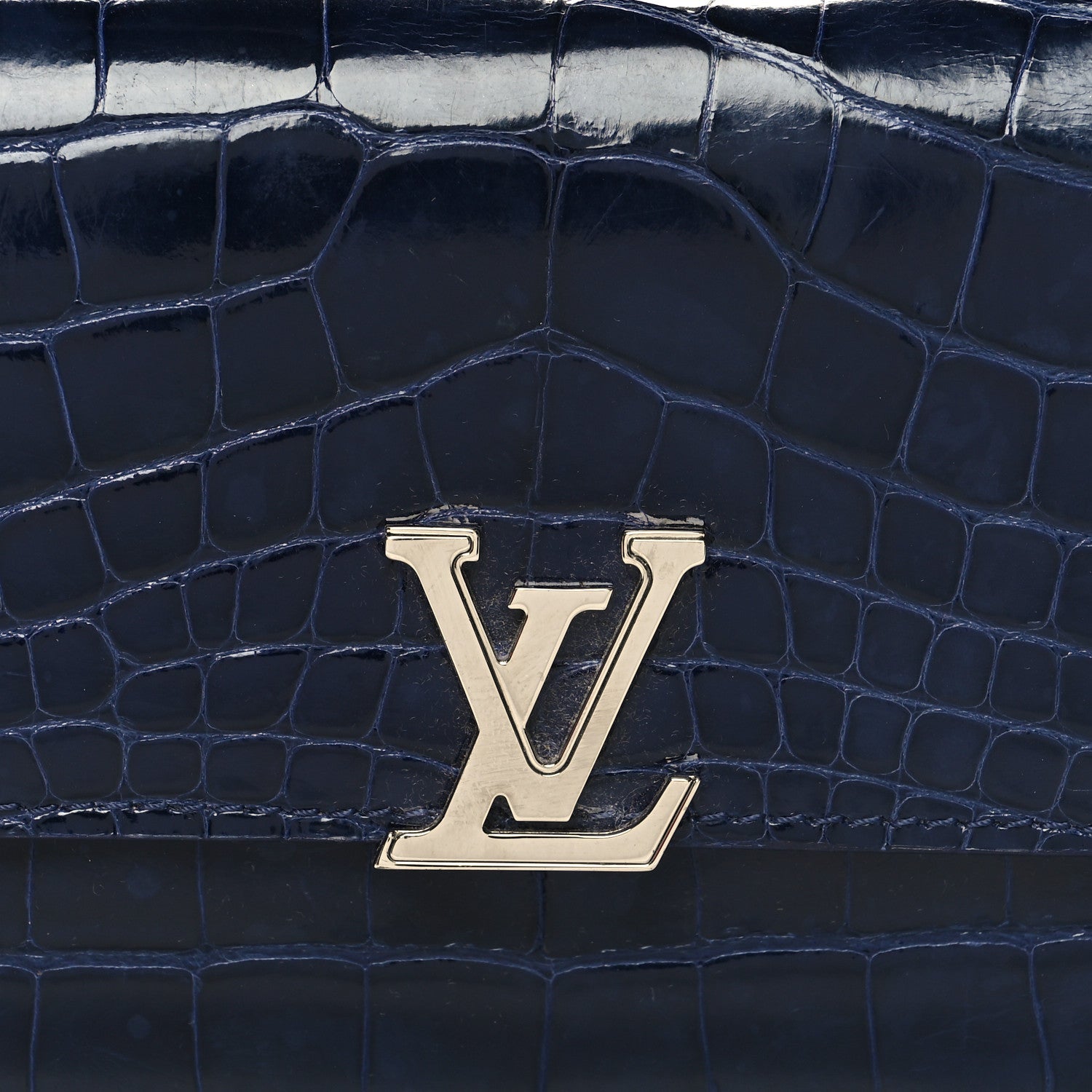 Crocodile Capucines Compact Wallet Saphir