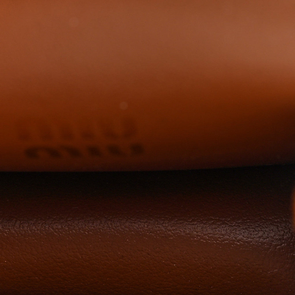Nappa Flap Pouch Bag Charm Cognac Orange