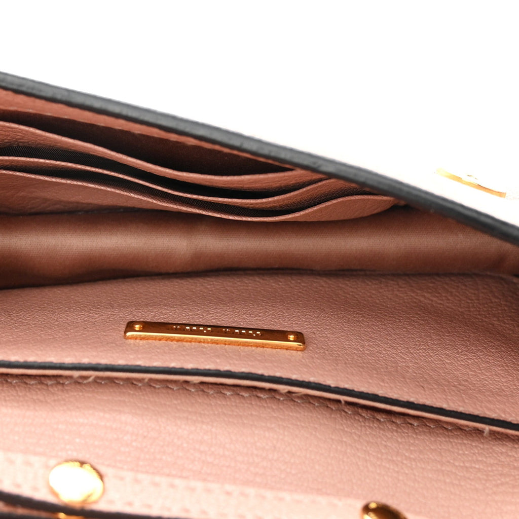 Goatskin Madras Soft Calfskin Crystal Pearl Embellished Shoulder Bag Orchidea