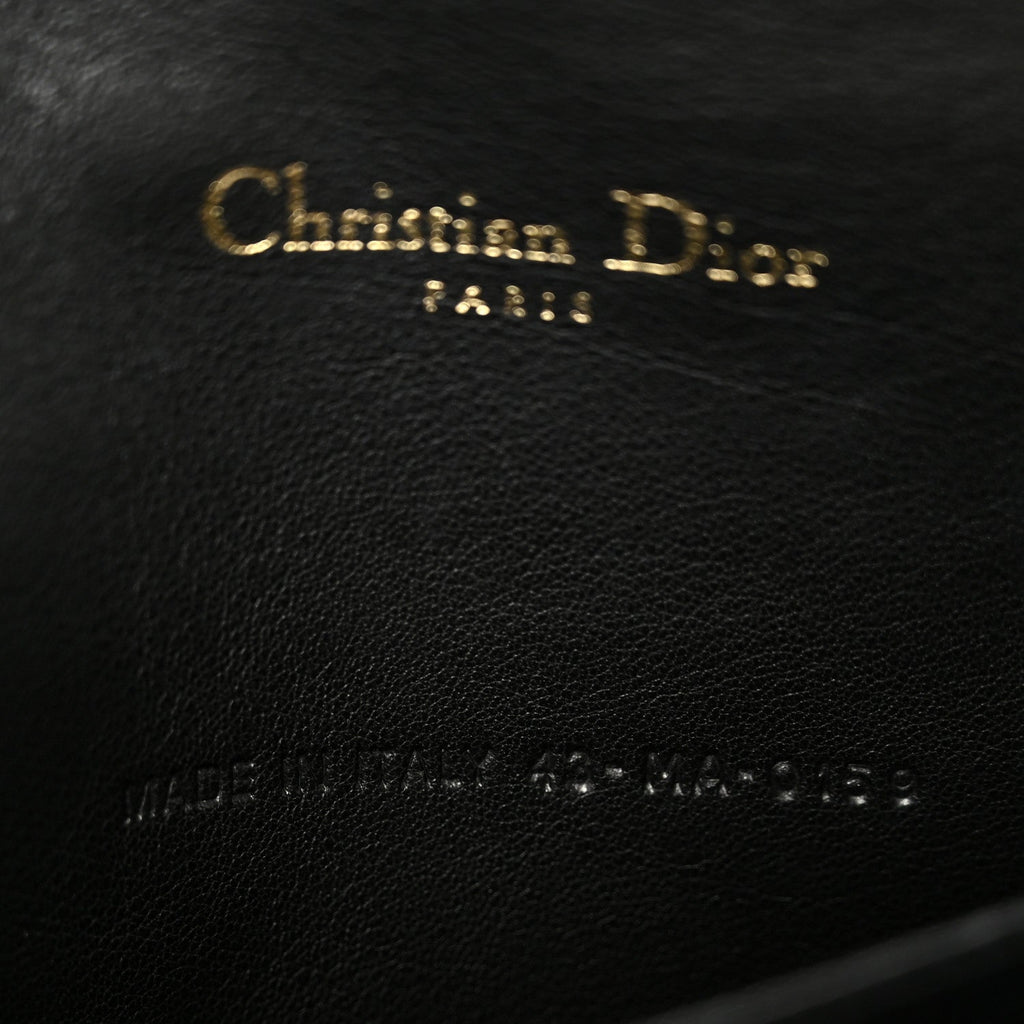 Patent Cannage Lady Dior Convertible Clutch Black