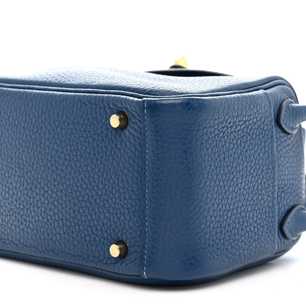 Taurillon Clemence Mini Lindy 20 Deep Bleu