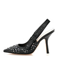 Fabric Strass J'Adior Slingback 100mm Pumps 38 Black