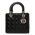 Patent Cannage Medium Lady Dior Black