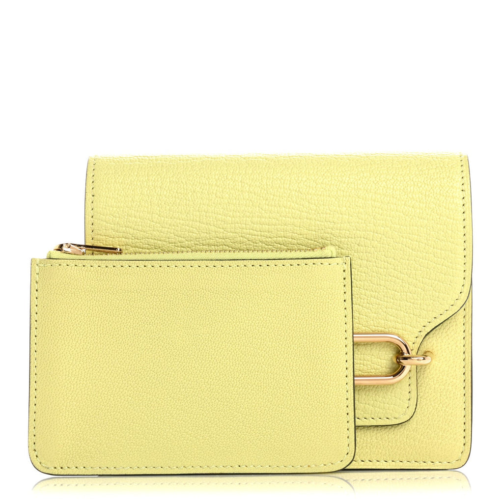Chevre Mysore Roulis Slim Wallet Jaune Bourgeon