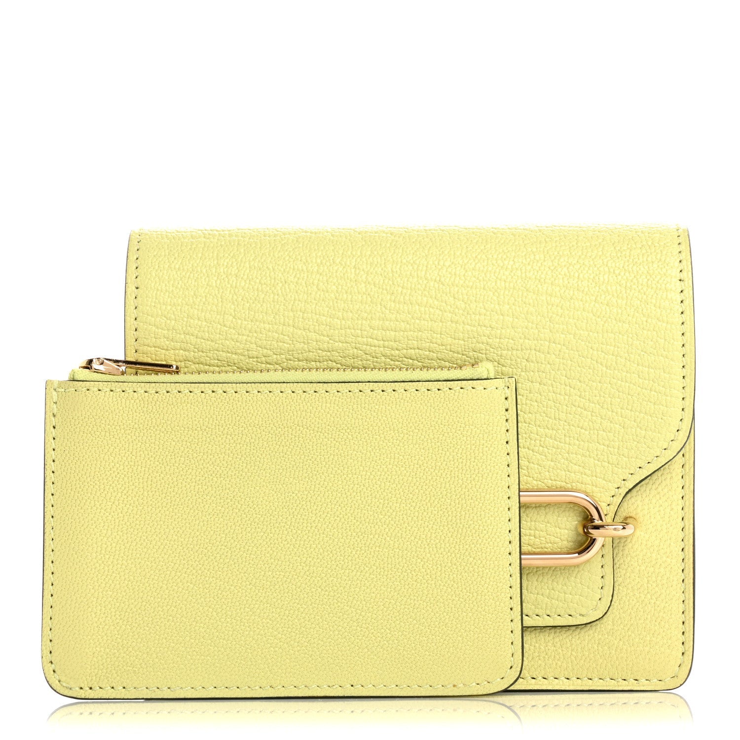 Chevre Mysore Roulis Slim Wallet Jaune Bourgeon
