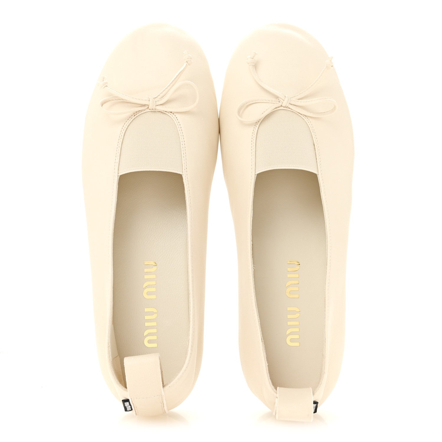 Nappa Womens Elan Bow Ballerina Flats 36 Avorio