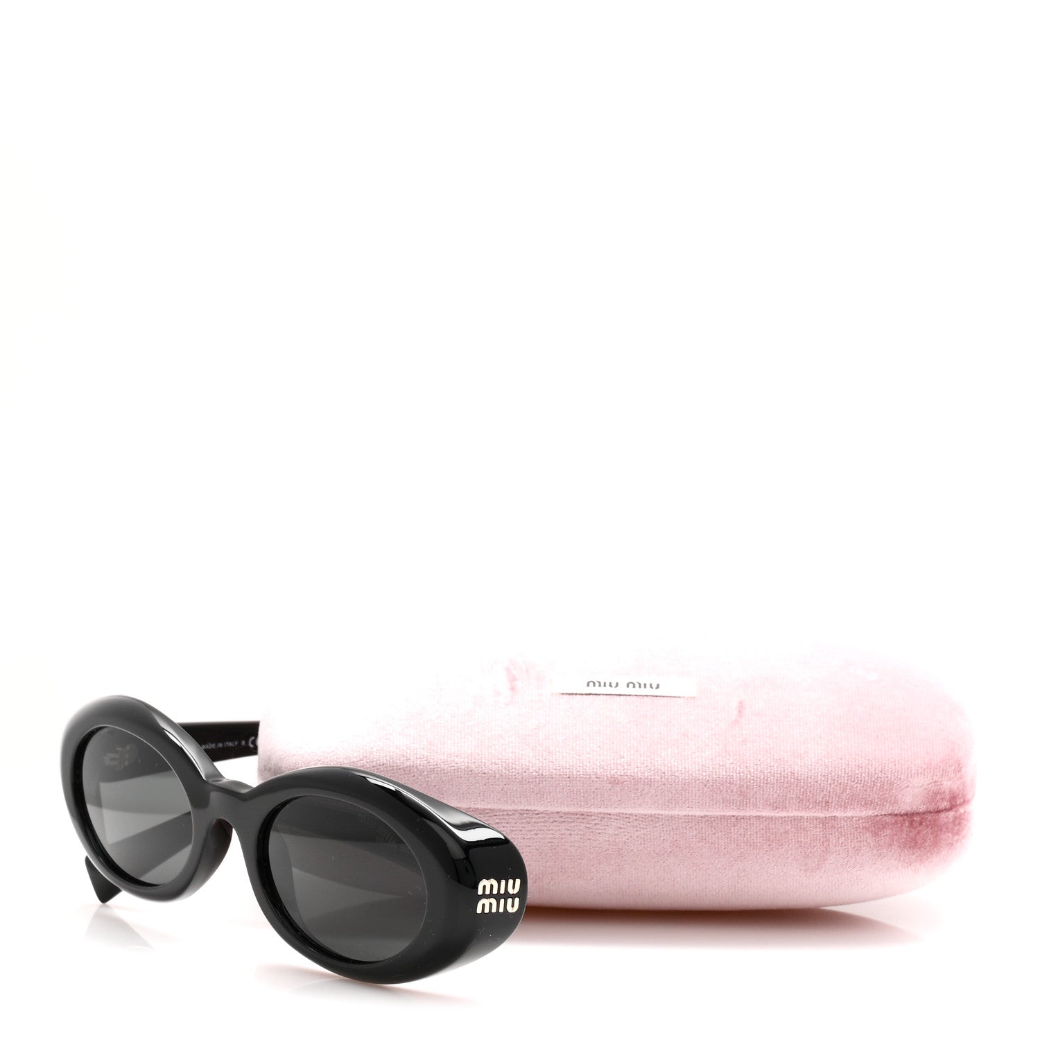 Acetate Oval Reverie Sunglasses SMU B09 Black