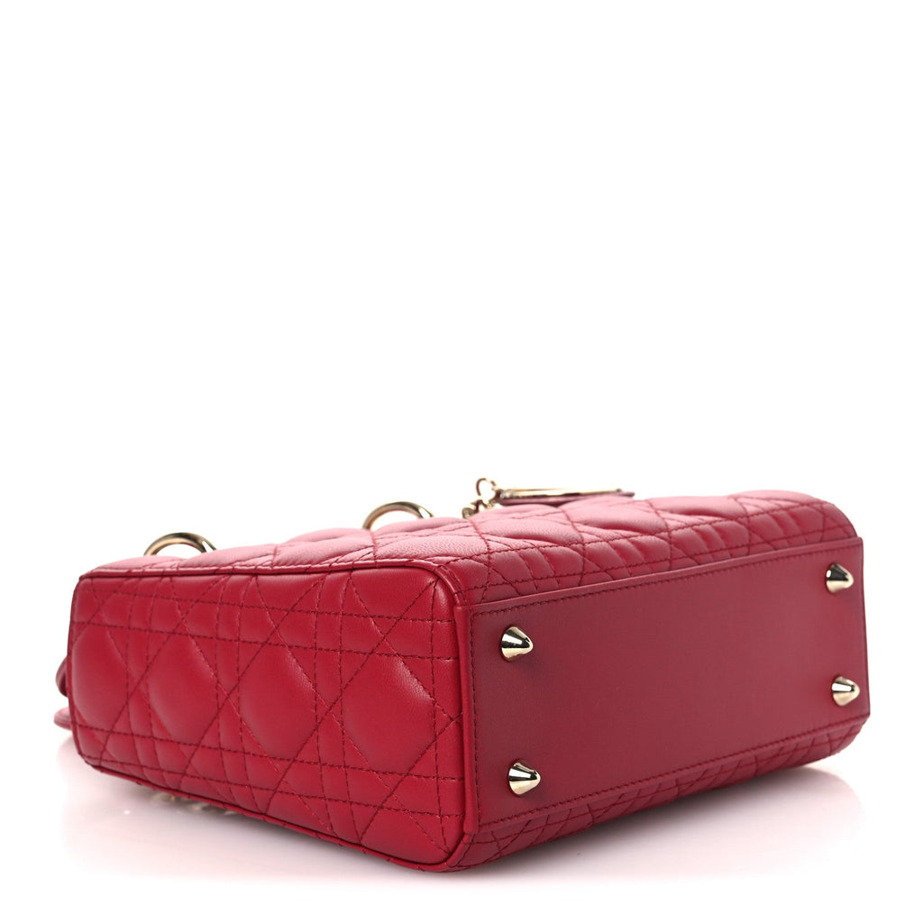 Lambskin Cannage Small My ABCDior Lady Dior Red