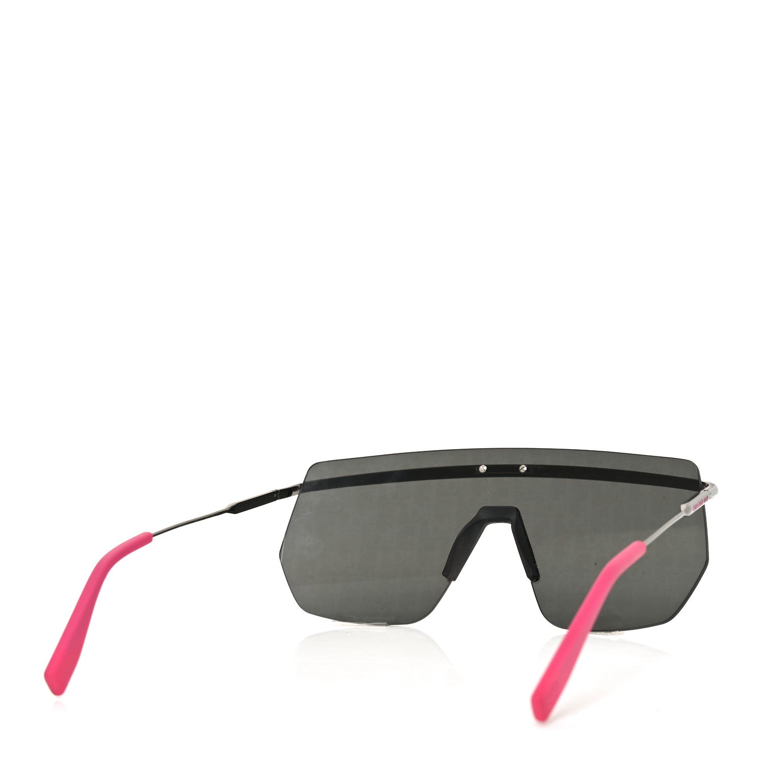 Metal Oblique DiorMotion M1I Mask Sunglasses Grey Pink