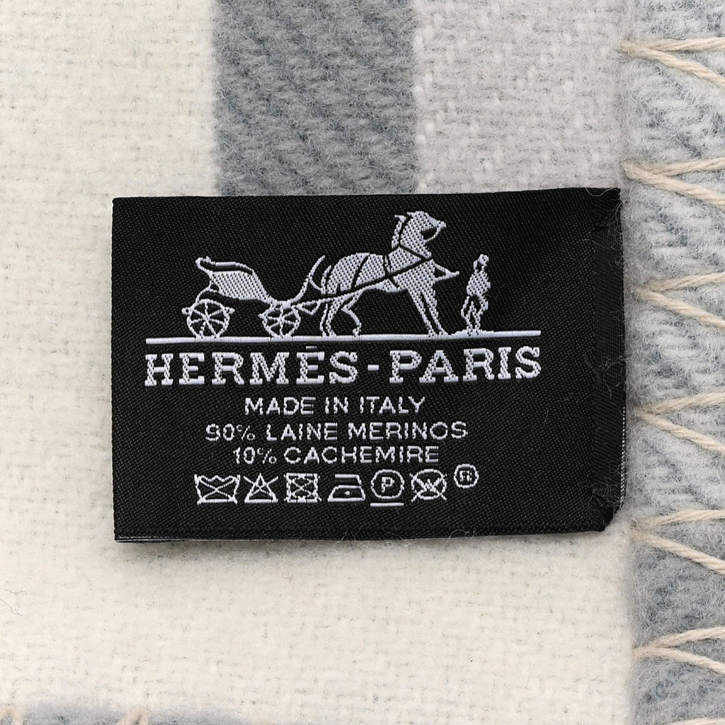 Wool Cashmere Ithaque Blanket Gris Perle