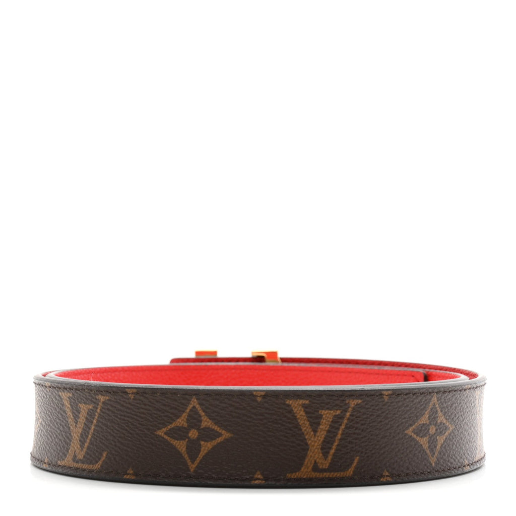 Monogram 30mm LV Initiales Reversible Belt 90 36 Coquelicot