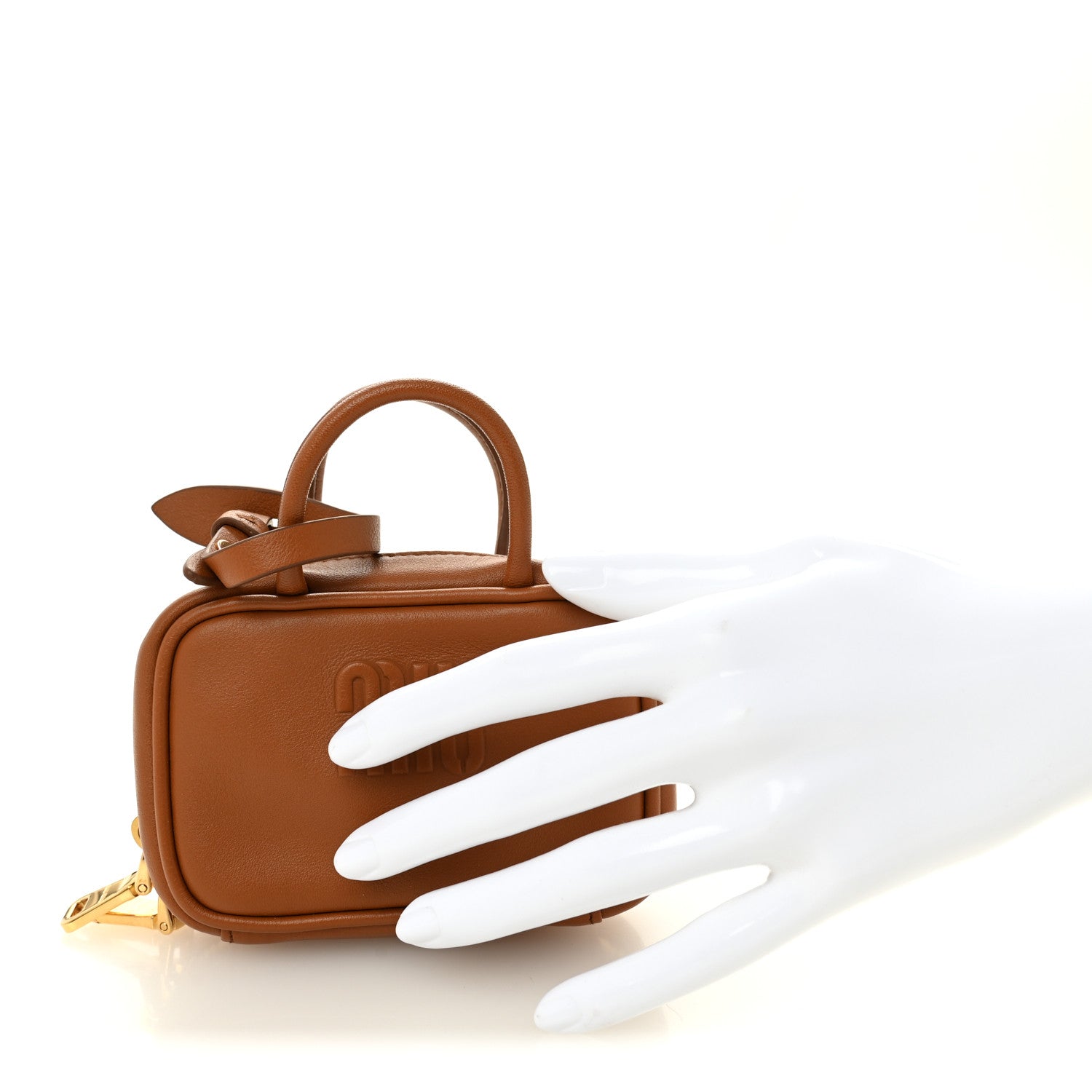 Calfskin Beau Micro Bag Cognac