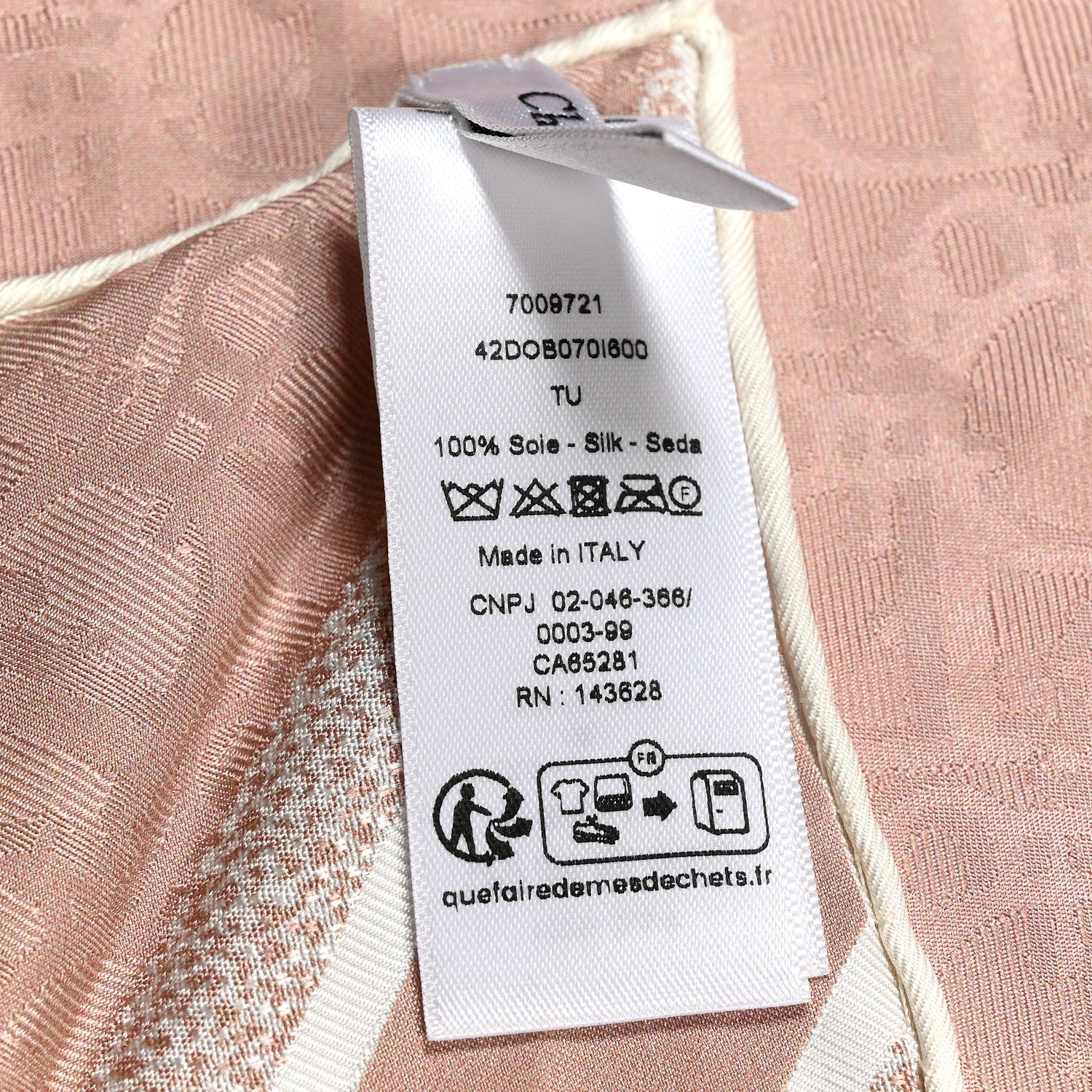 Silk Oblique Scarf Rose