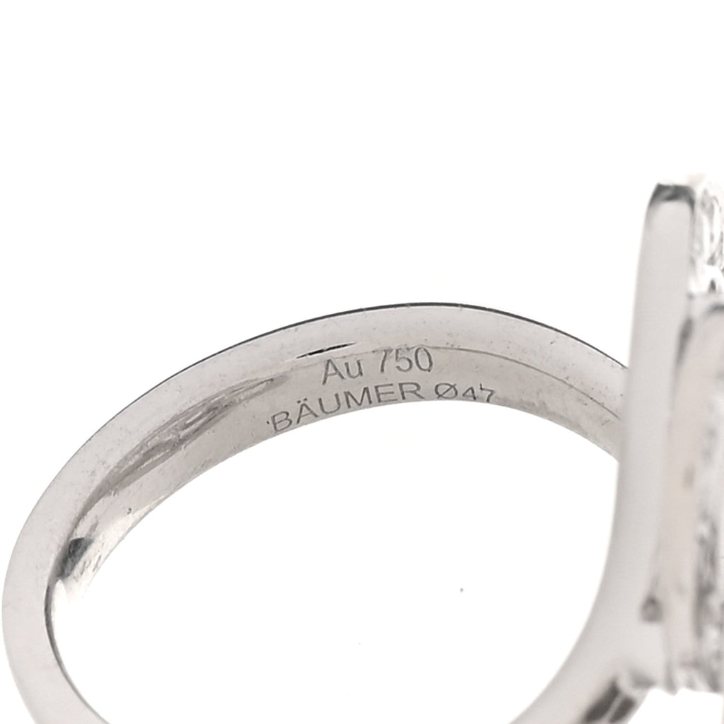 18K White Gold Diamond Fil de Camelia Ring 47 4