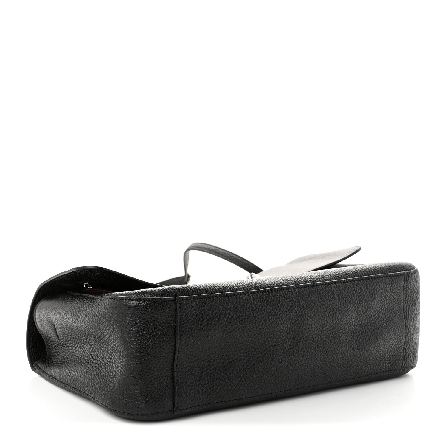 Grained Calfskin Small Souplissimo Maxi Flap Black