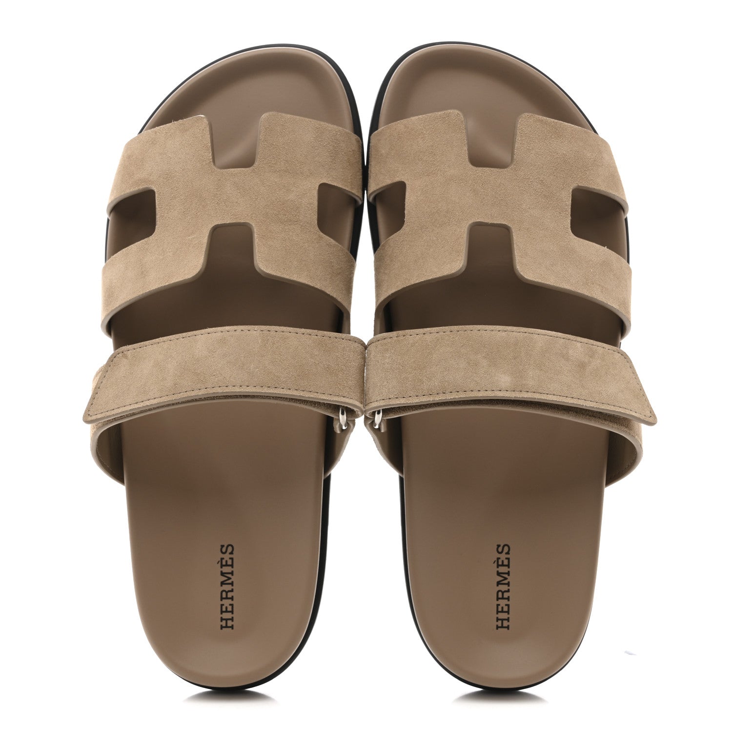 Suede Goatskin Womens Chypre Sandals 40.5 Beige Sable