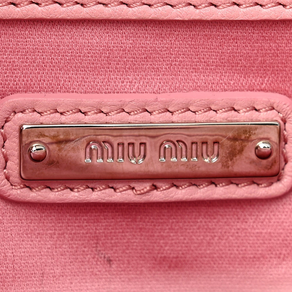 Nappa Matelasse Swarovski Crystal Tote Rosa