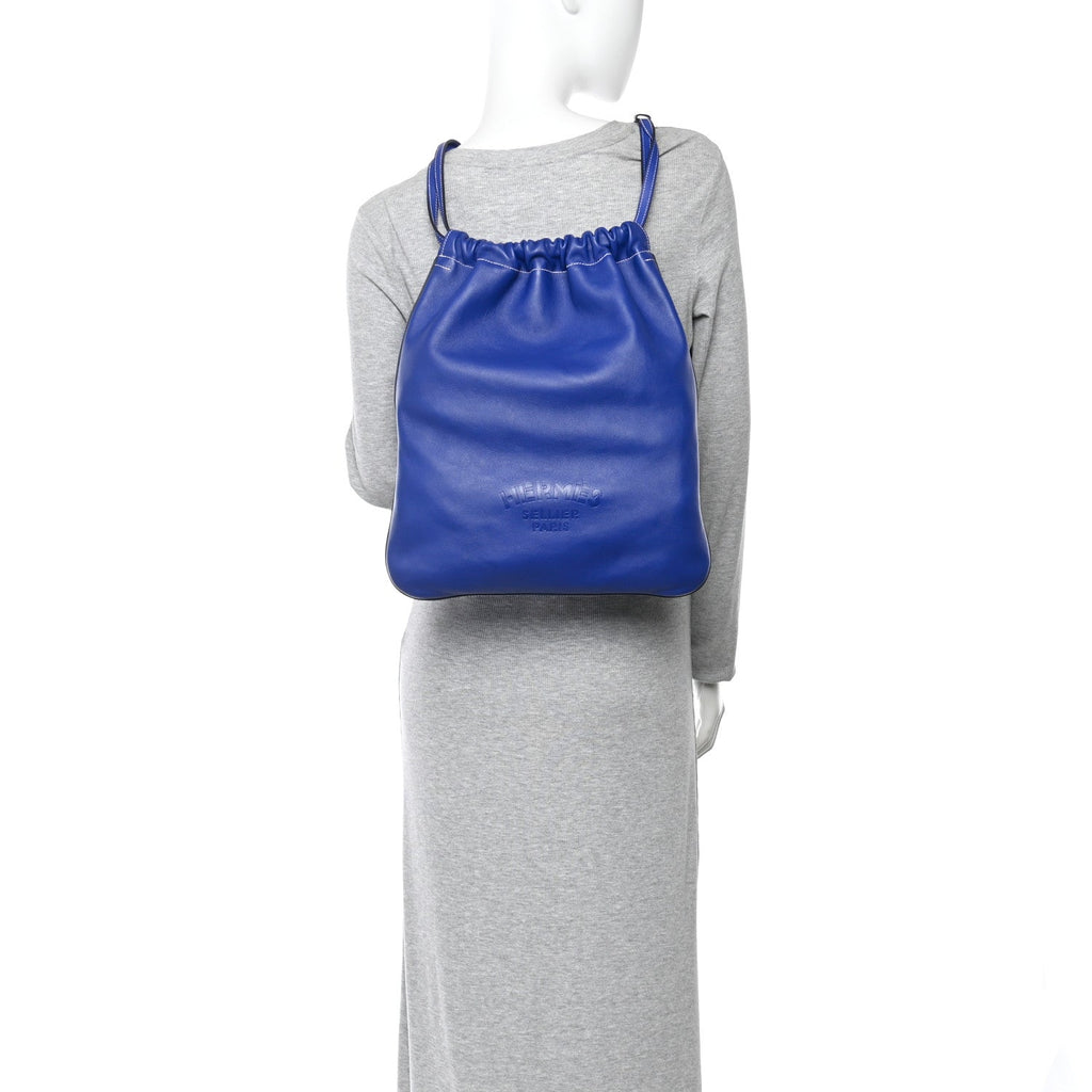 Cheri Calfskin Bridado Backpack Bleu Electrique
