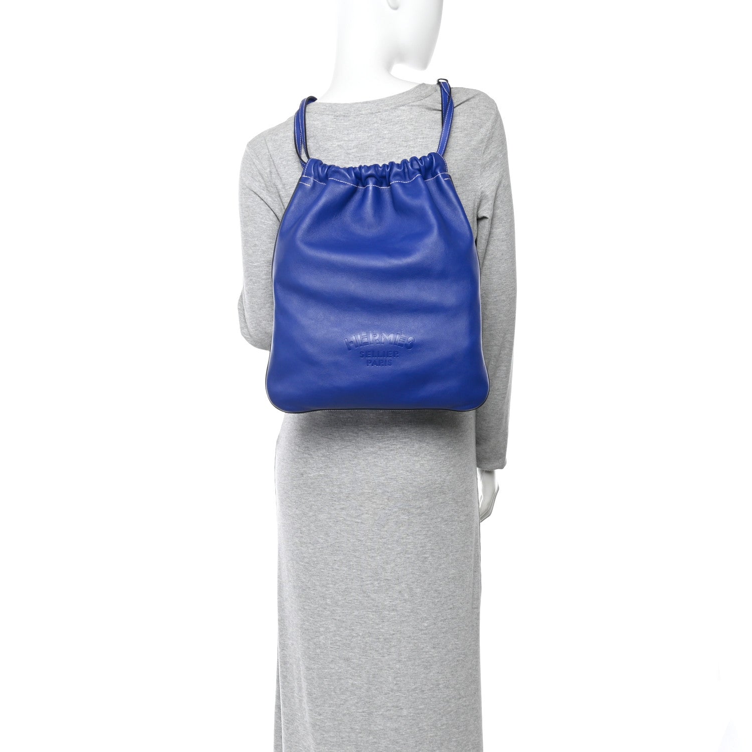 Cheri Calfskin Bridado Backpack Bleu Electrique