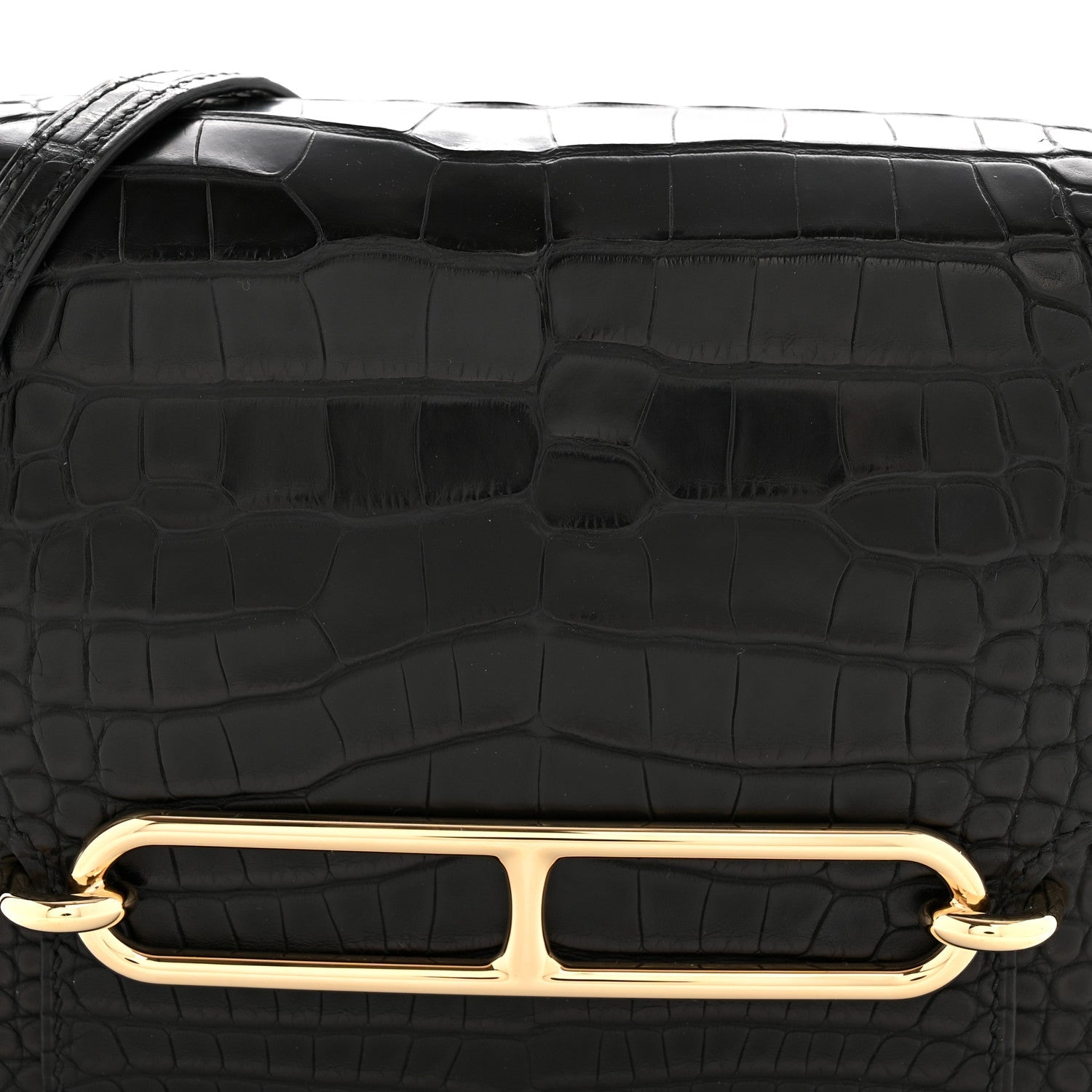 Matte Alligator Mini Sac Roulis Black