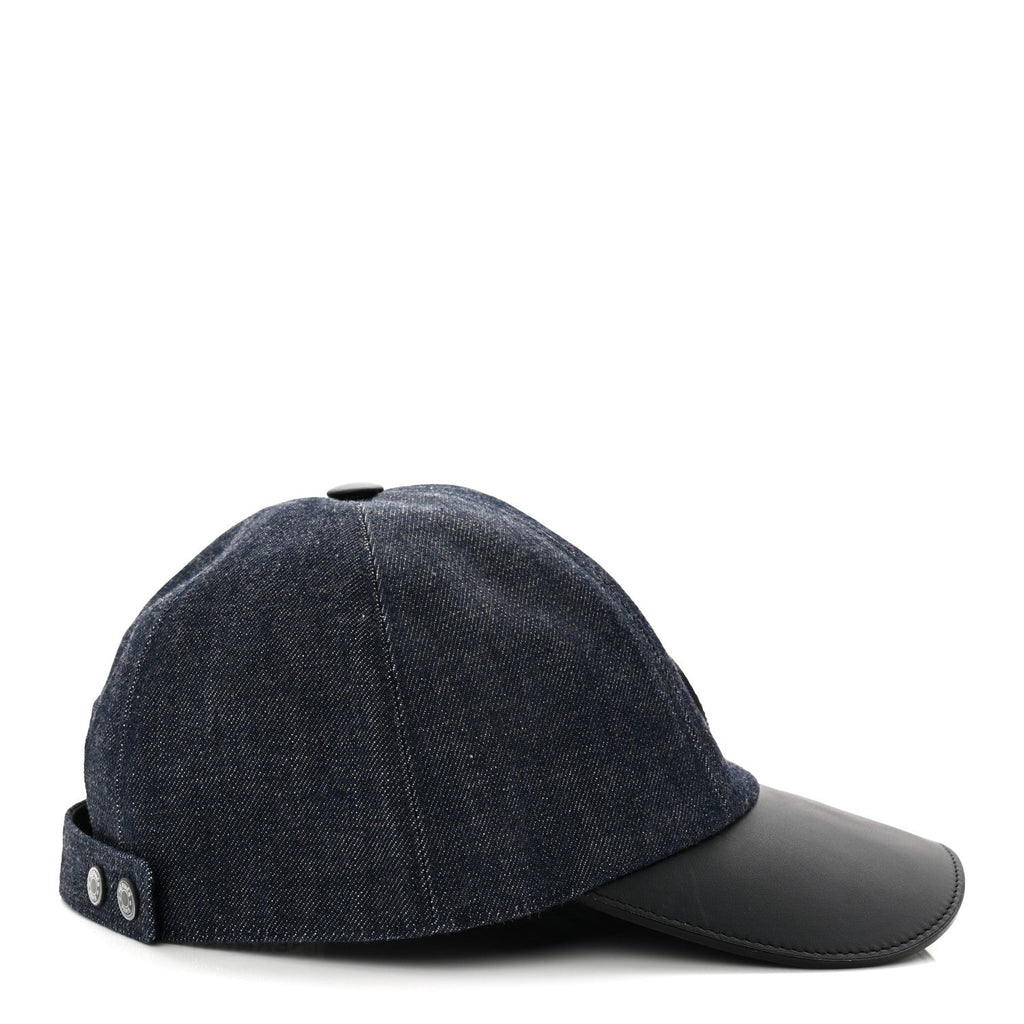 Cotton Denim Swift Sevres Evelyne Cap 59 Indigo Black