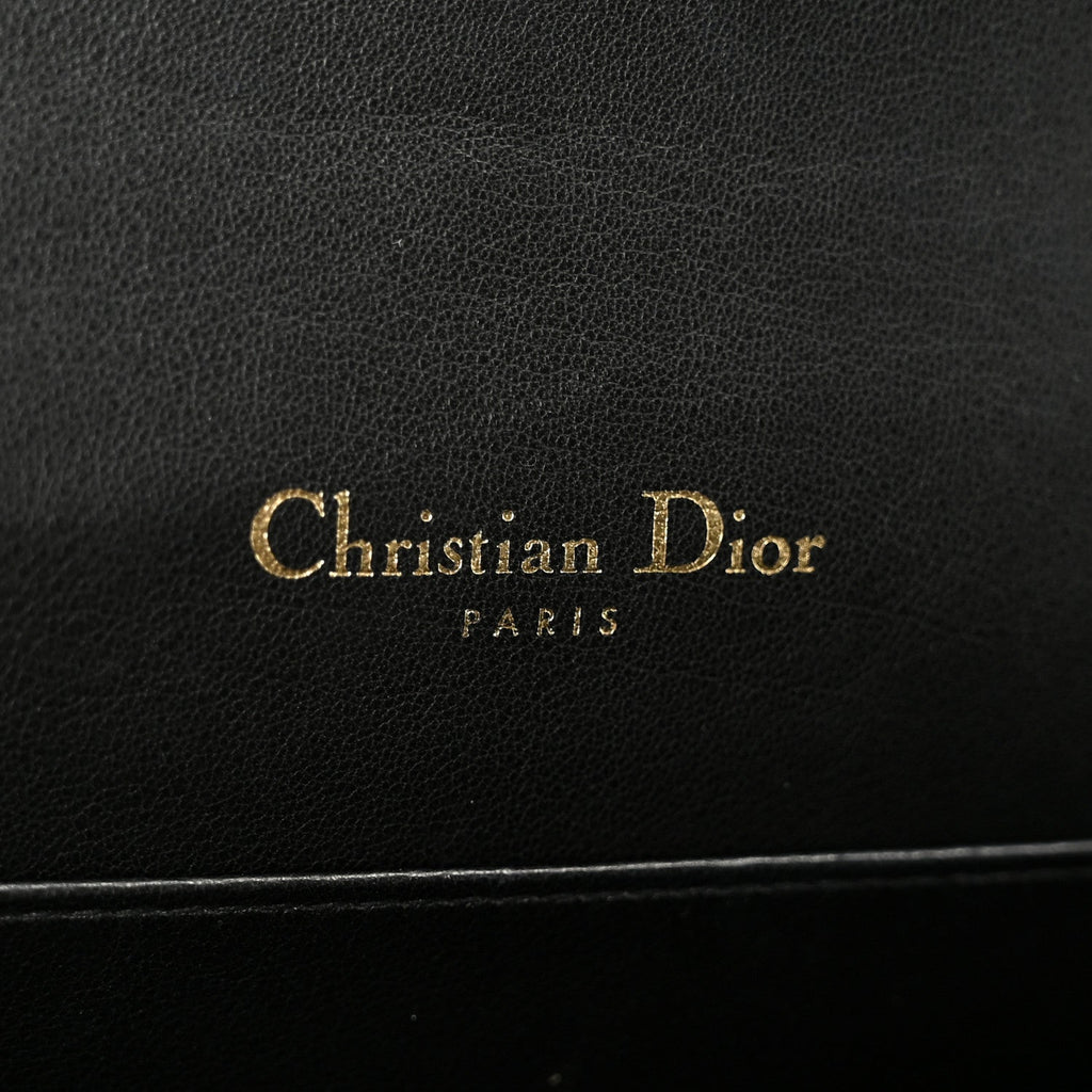 Patent Cannage Lady Dior Convertible Clutch Black