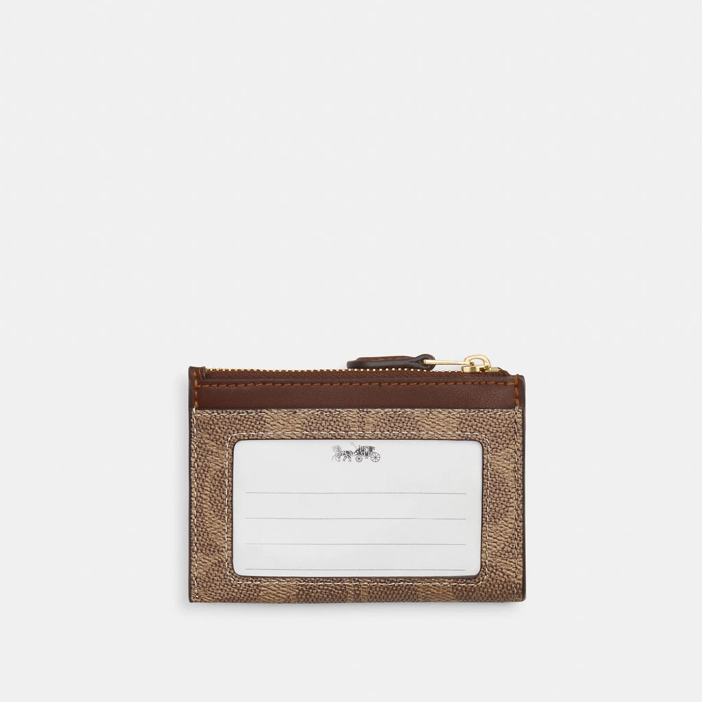 Coach Outlet Mini Skinny Id Case In Signature Canvas