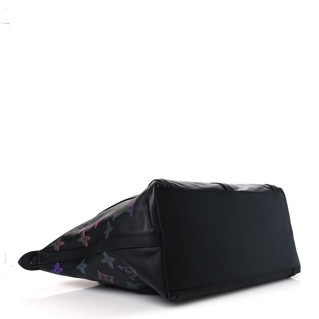 Calfskin Monogram Spotlight Comet Duffle Black Borealis