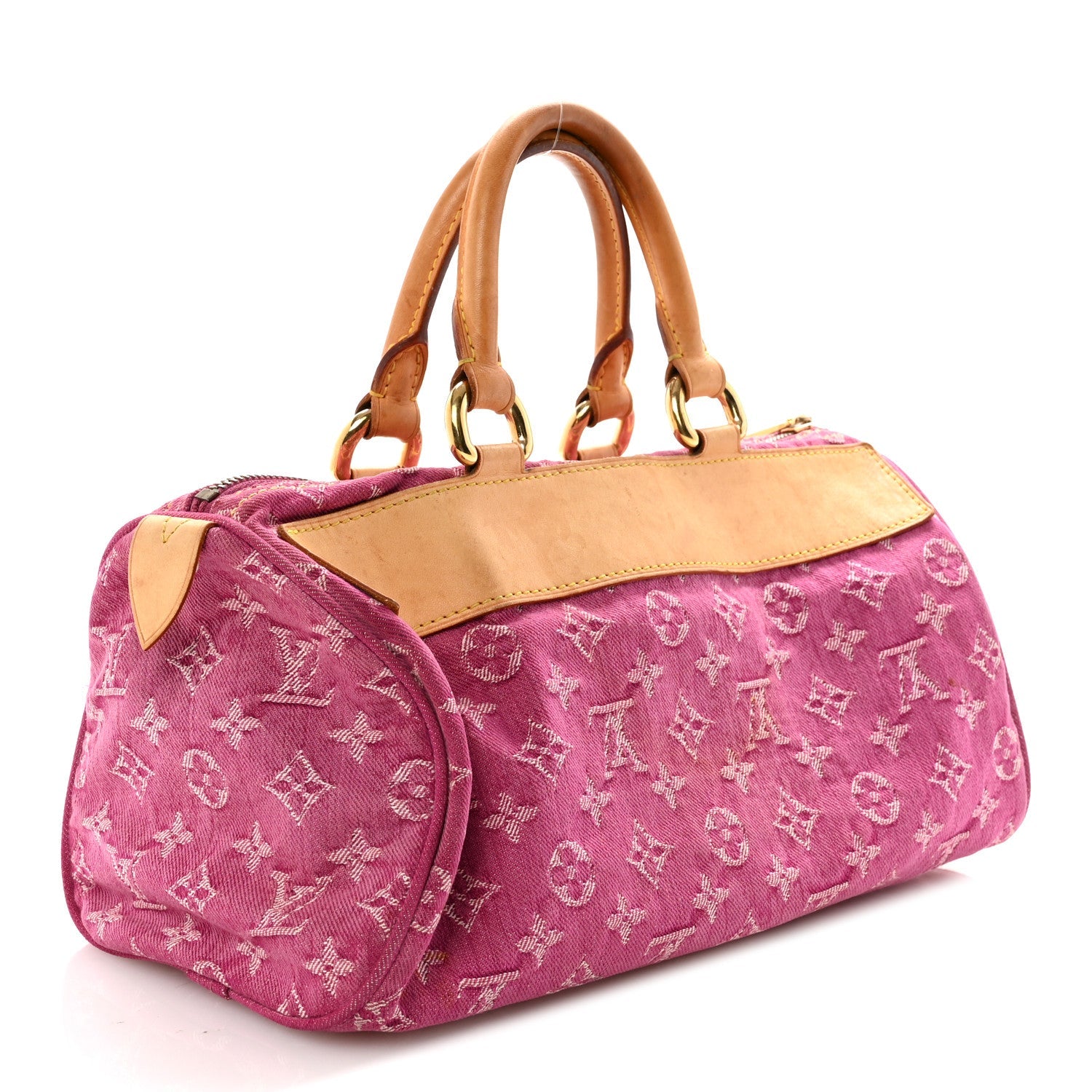 Monogram Denim Neo Speedy Fuchsia