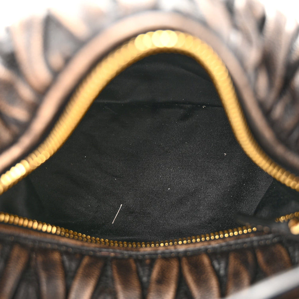 Nappa Matelasse Pouch Sand Coffee