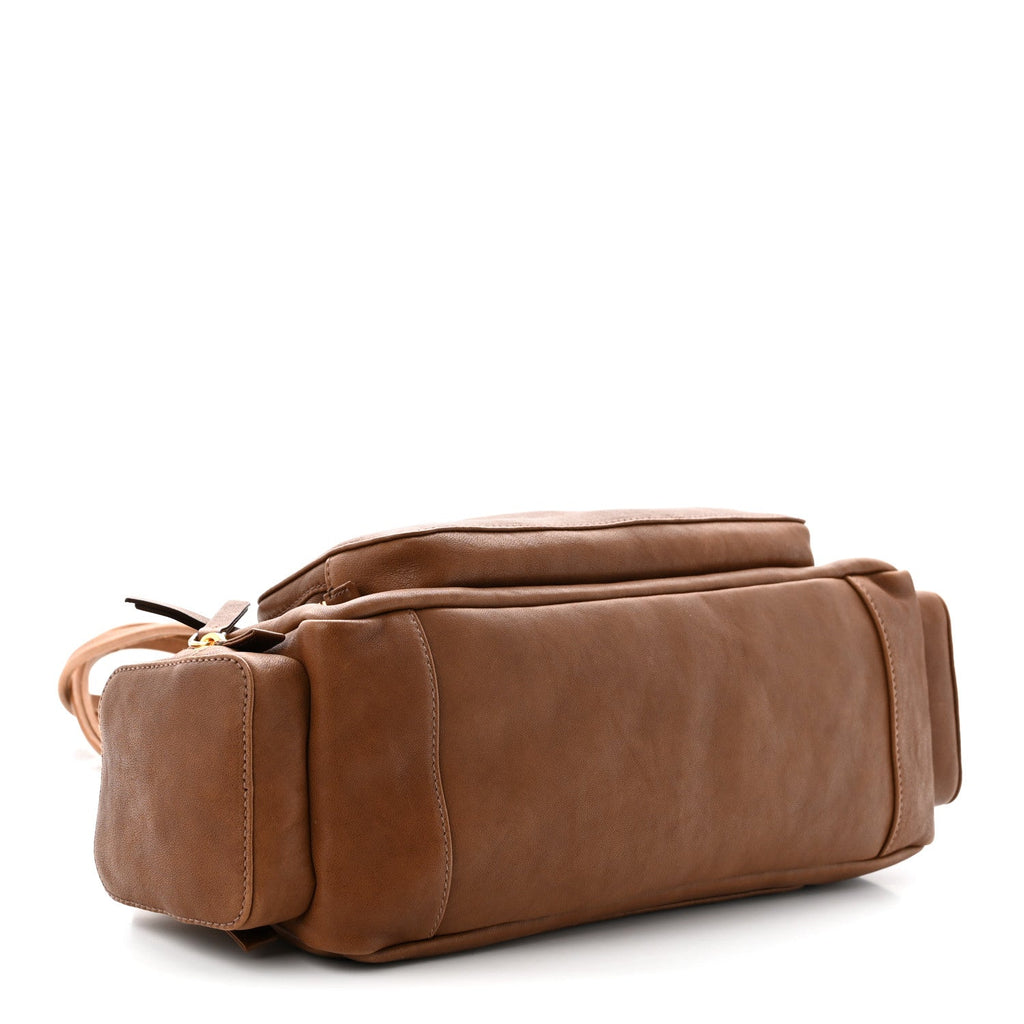 Nappa Aviator Pocket Top Handle Bag Rovere