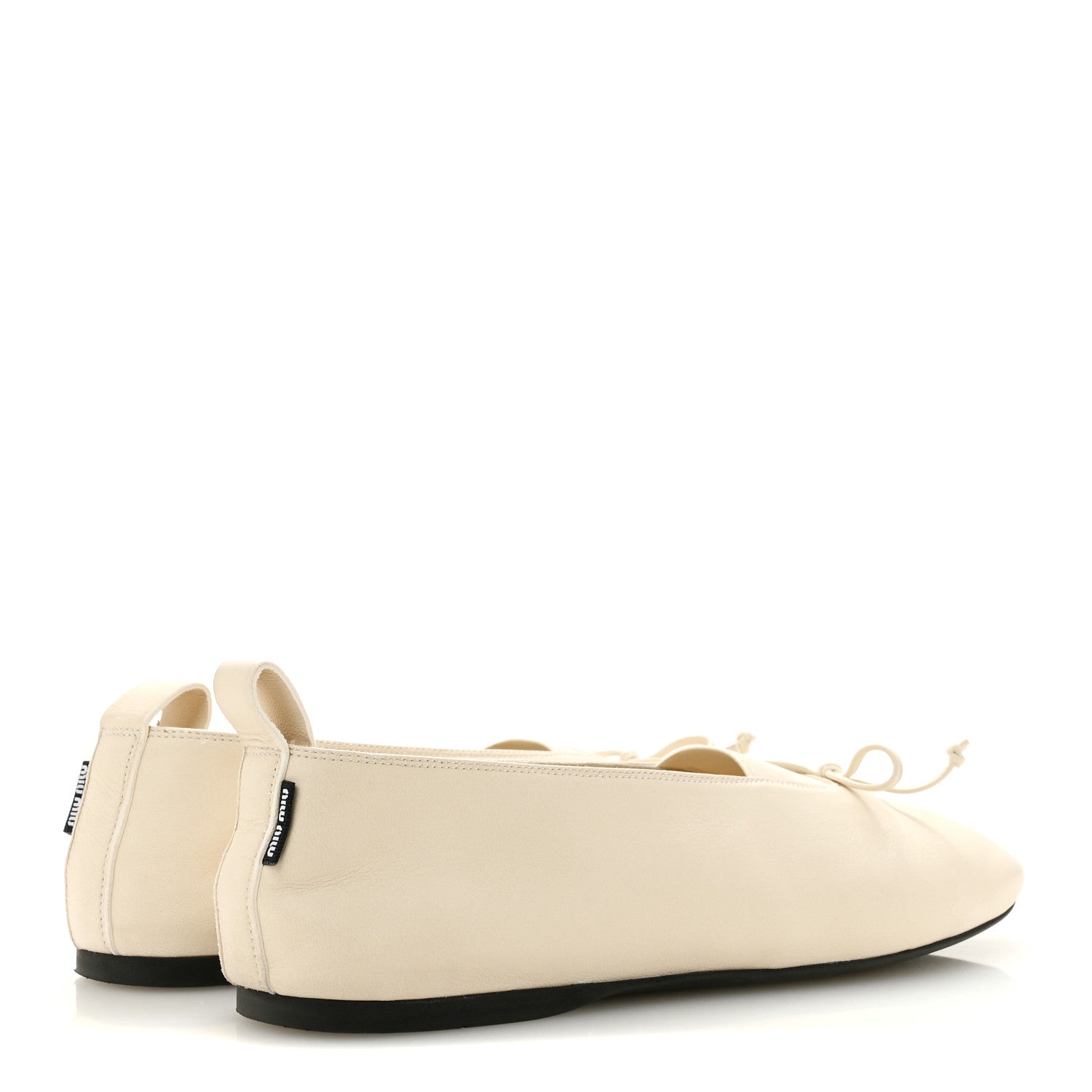 Nappa Womens Elan Bow Ballerina Flats 36 Avorio
