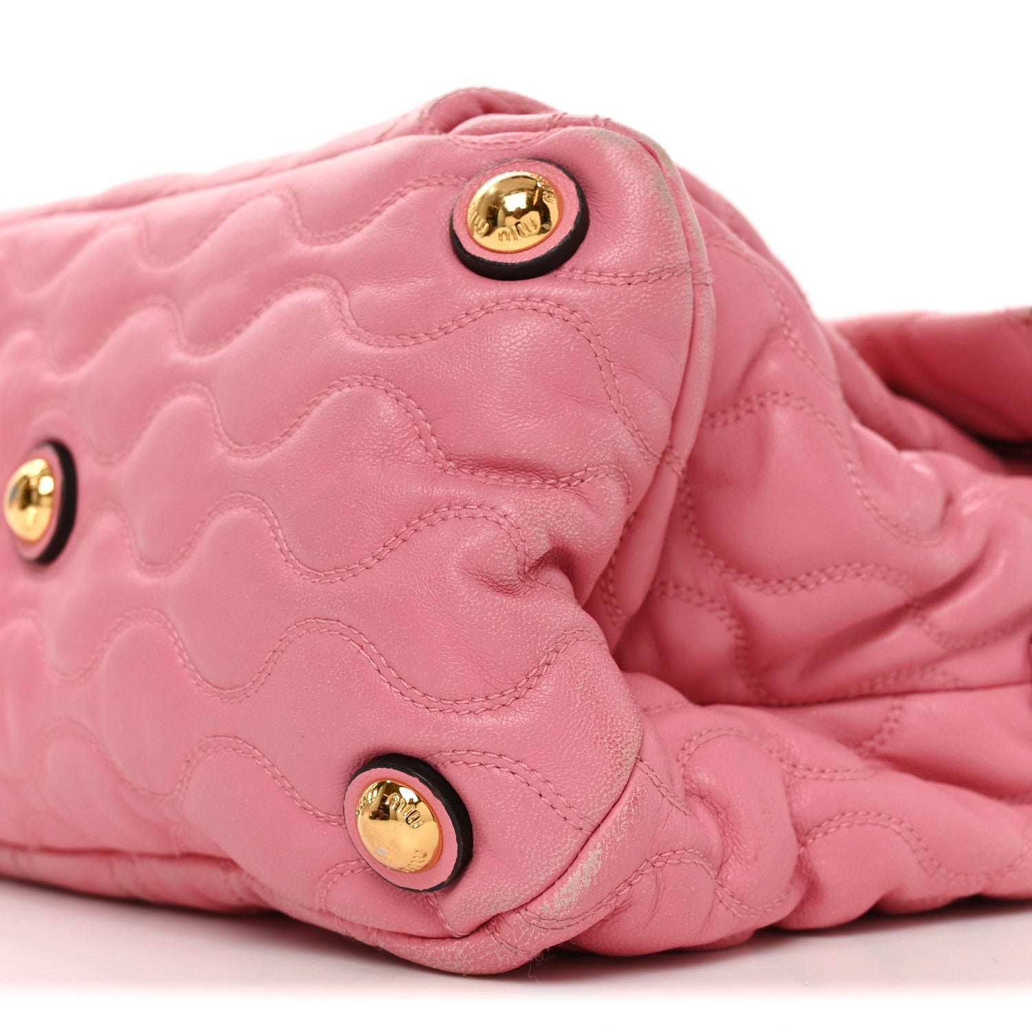 Nappa Padded Top Handle Bag Geranio