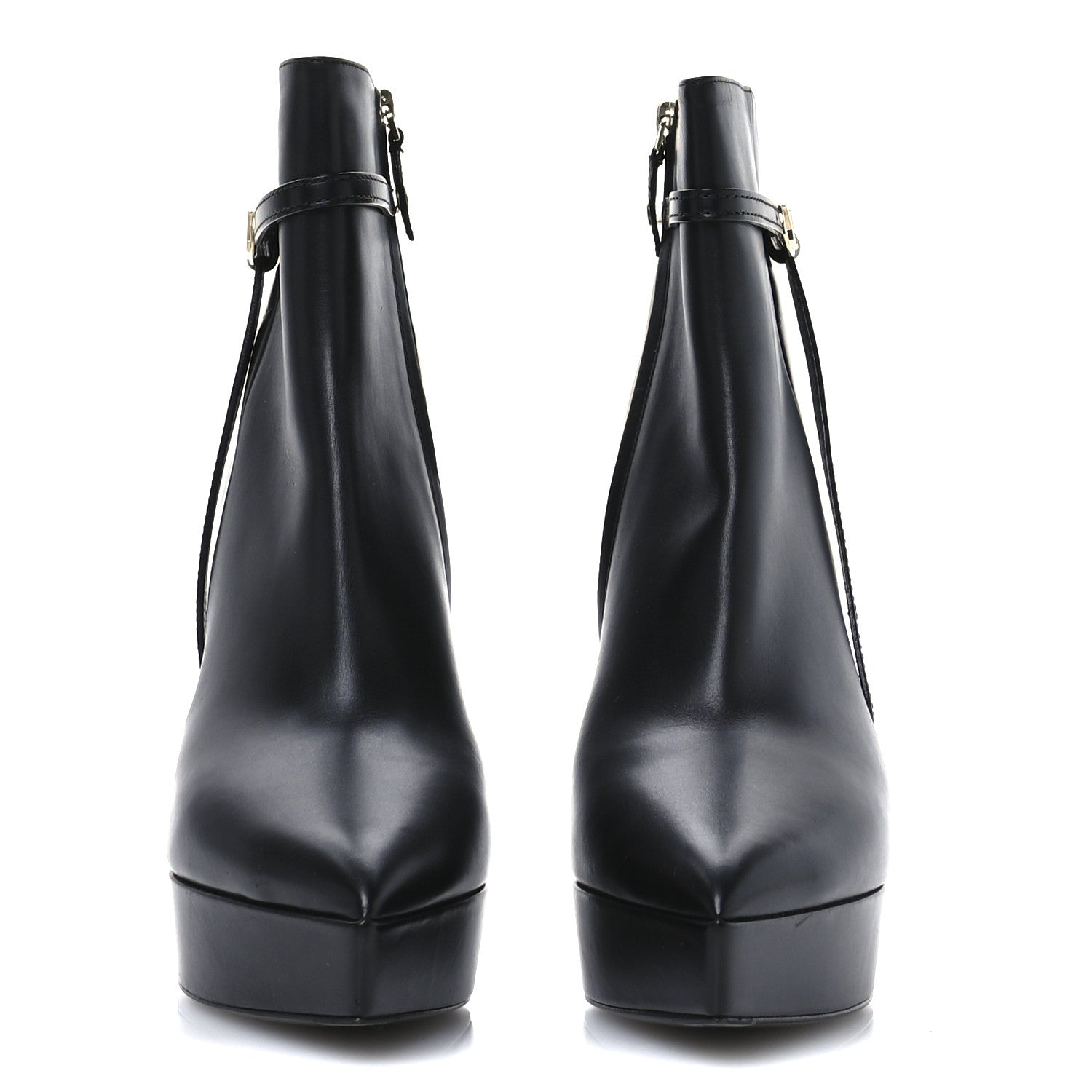 Calfskin LV Roxy Platform Ankle Boots 41 Black