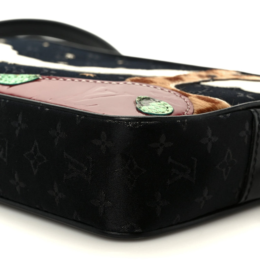 Satin Mini Monogram Conte De Fees Pochette Black