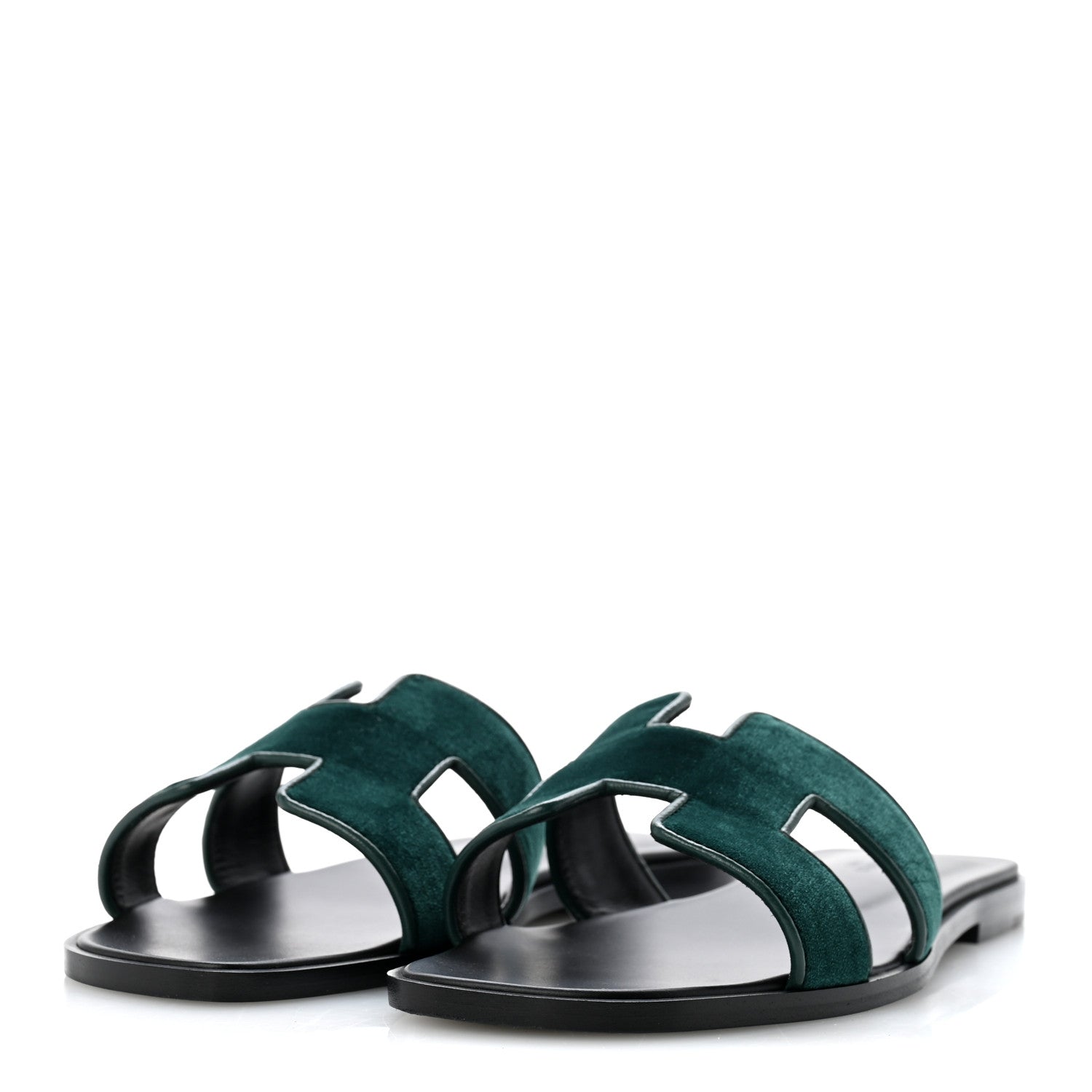 Velvet Nappa Oran Sandals 40 Vert Fonce