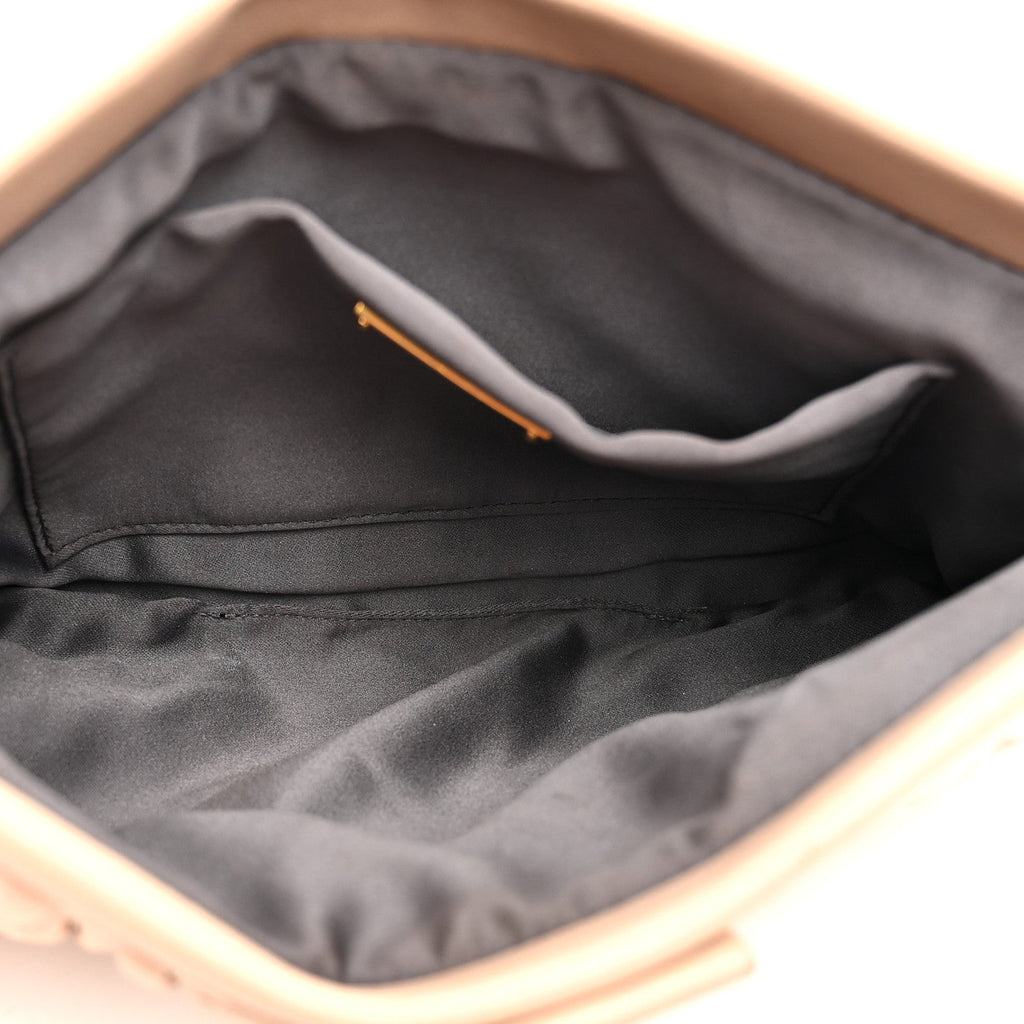 Nappa Matelasse Clutch Cammeo