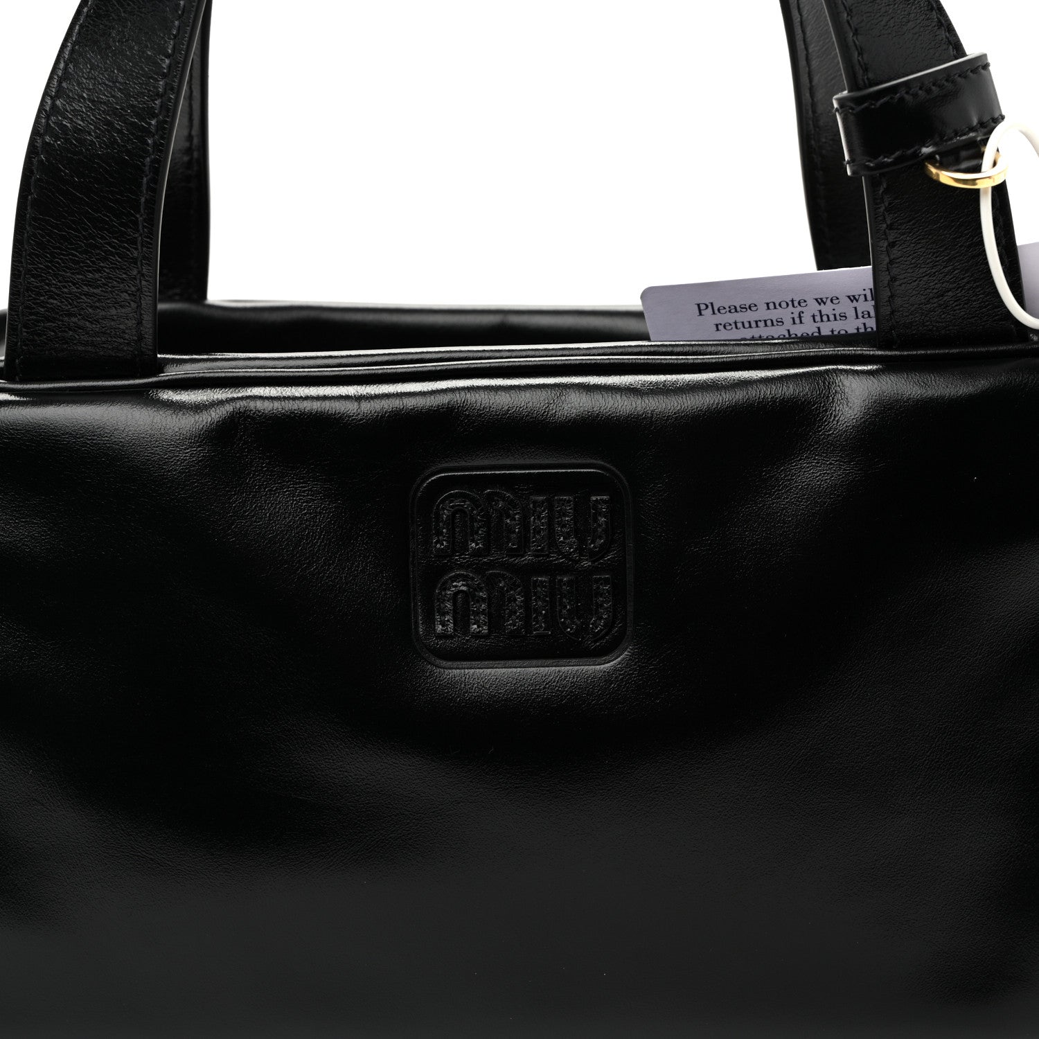 Vitello Lux Bauletto Top Handle Bag Black