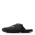 X NEW BALANCE Bleached Calfskin 530 SL Slip-On Sneakers Mules 36.5 Black