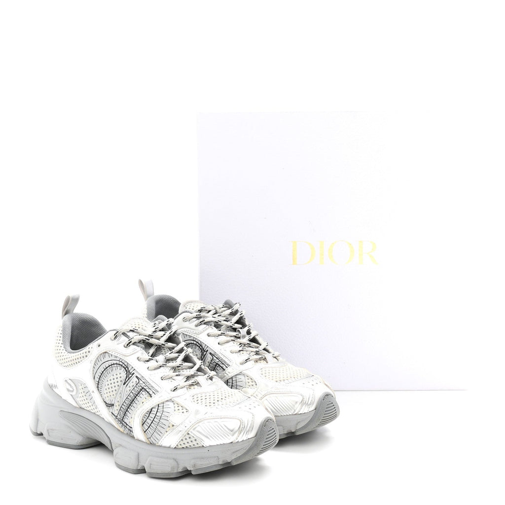 Technical Mesh Dior Chrono Sneakers 38 Silver