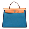 Toile Officier Vache Hunter Herbag Zip PM 31 Bleu Izmir Fauve